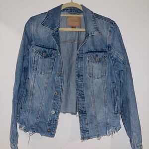 Blank NYC Medium Blue Distressed Jean Jacket
